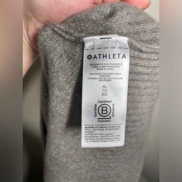 Athleta Hawthorne Merino Wool Crewneck Leopard Print Sweater - Picture 7 of 8